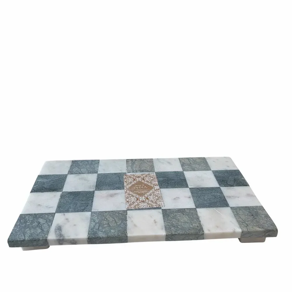Handcrafted in India marble checkered